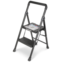Folding Two-Step Stool With Handle