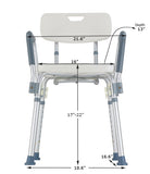 Shower Chair with Back and Removable  Arms