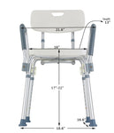 Shower Chair with Back and Removable  Arms