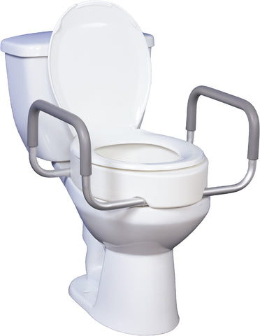 Raised Toilet Seat with Arms