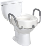 Elevated Toilet Seat Elongated with Removable Arms