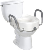 Elevated Toilet Seat Elongated with Removable Arms