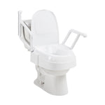 PreserveTech™ Universal Raised Toilet Seat with Arms & Lid, Adjustable Height