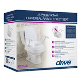 PreserveTech™ Universal Raised Toilet Seat with Arms & Lid, Adjustable Height