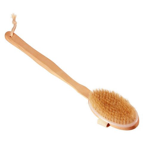 Natural Bristle Scrub Brush Long Handled